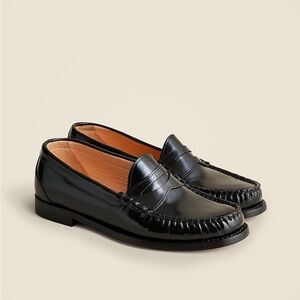 J. Crew Black Leather Loafers